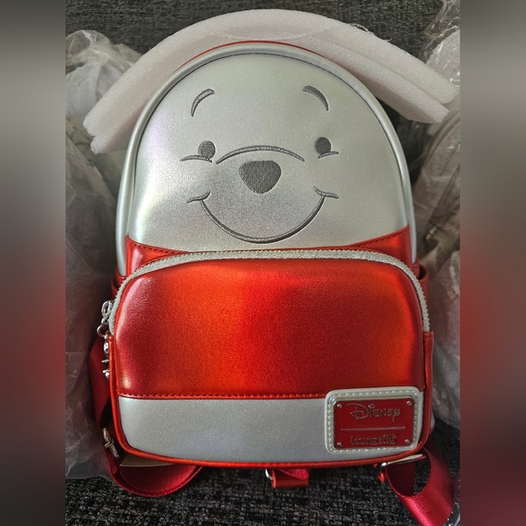 Disney100 Platinum Pooh Loungefly Mini Backpack